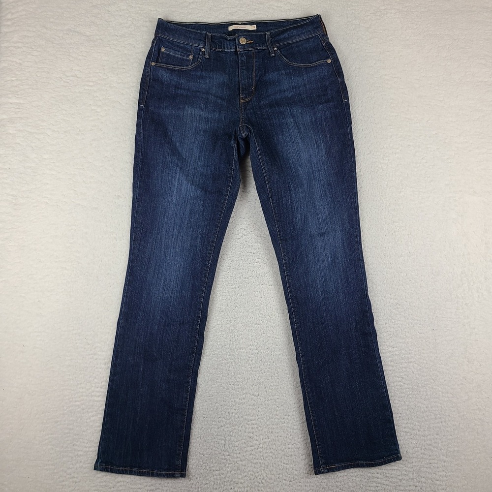 Levi's 505 Jeans Womens 8M 29x32 Blue Straight Leg Dark Wash Denim